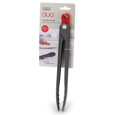Duo lockable tongs
